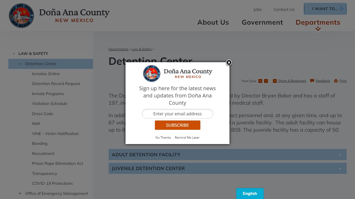 Detention Center | Doña Ana County, NM